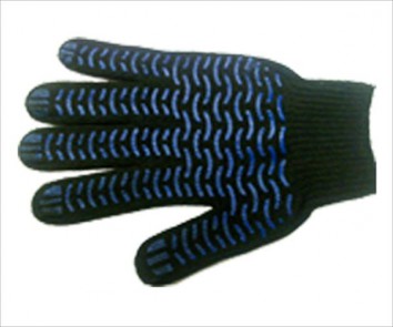Перчатки 10кл. 5 нитей черная ПВХ волна