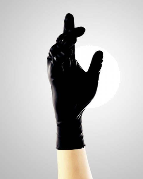 Черные нитриловые перчатки Black Atlas (цена за 100 шт.)